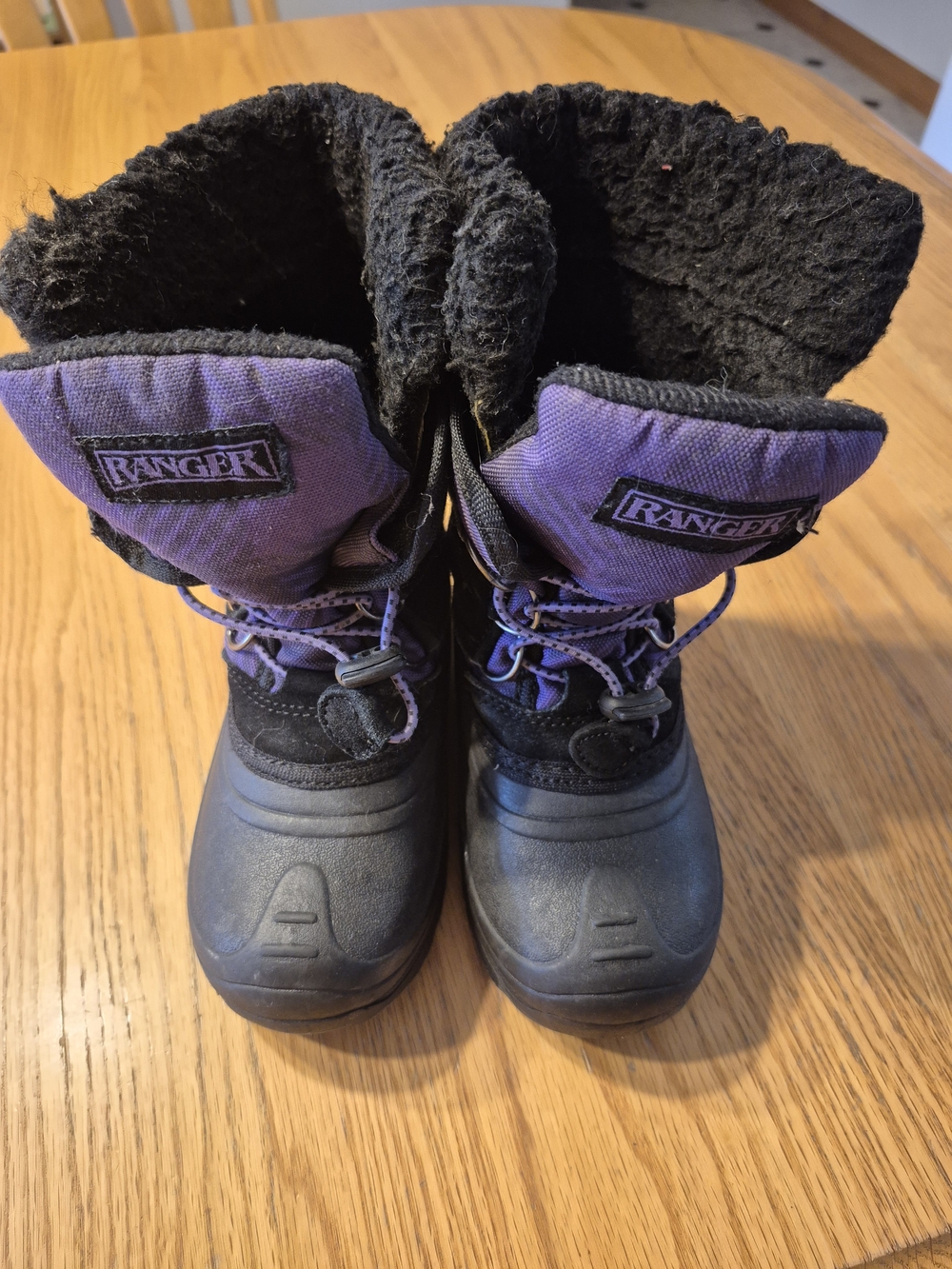Ranger Kids Waterproof Winter Boots - Purple/Black- Size 12